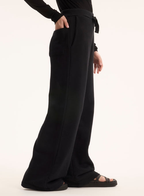 Pantalon Noir en Coton organique - MAJESTIC FILATURES