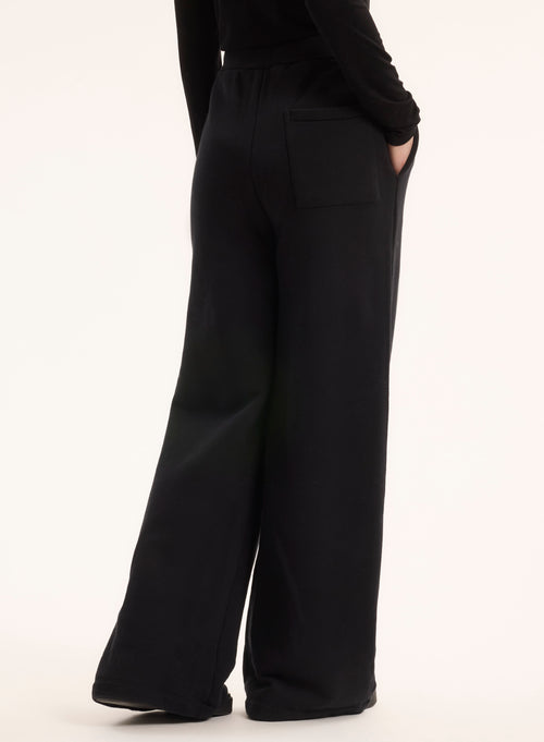 Pantalon Noir en Coton organique - MAJESTIC FILATURES