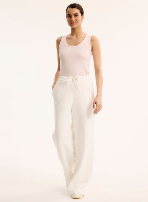 Pantalon Blanc en Coton organique - MAJESTIC FILATURES