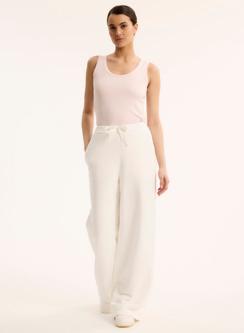 Pantalon Blanc en Coton organique - MAJESTIC FILATURES