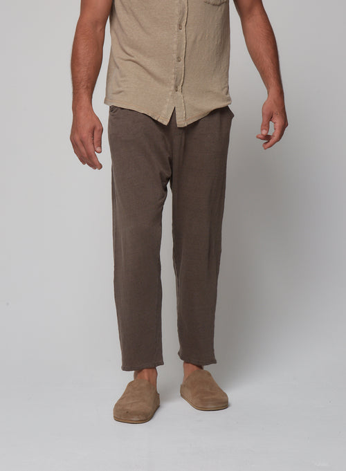 Pantalon Militaire en Lin / Elasthanne - MAJESTIC FILATURES