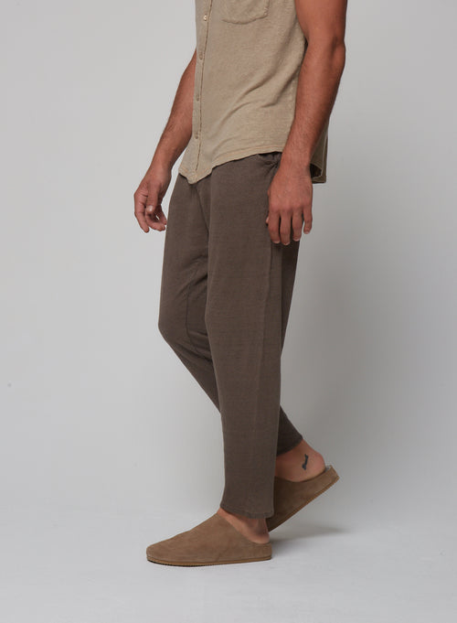 Pantalon Militaire en Lin / Elasthanne - MAJESTIC FILATURES