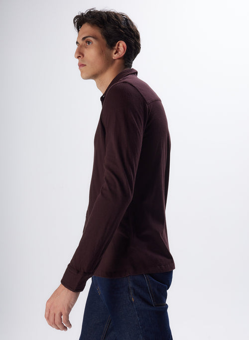 "Cotton / Cashmere Long sleeves Shirt" - MAJESTIC FILATURES