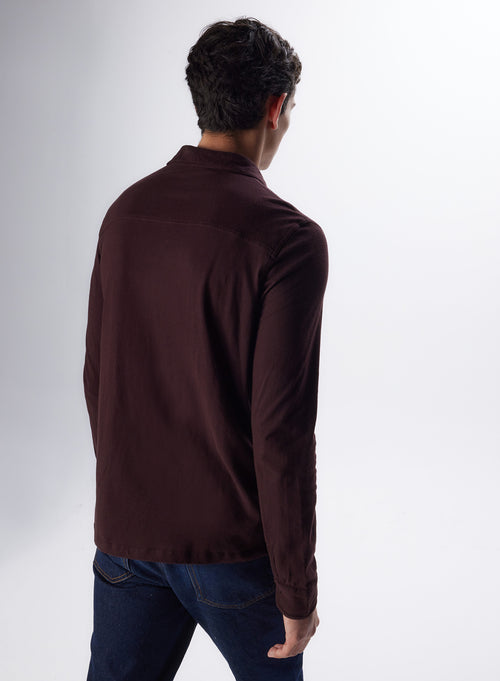 "Cotton / Cashmere Long sleeves Shirt" - MAJESTIC FILATURES