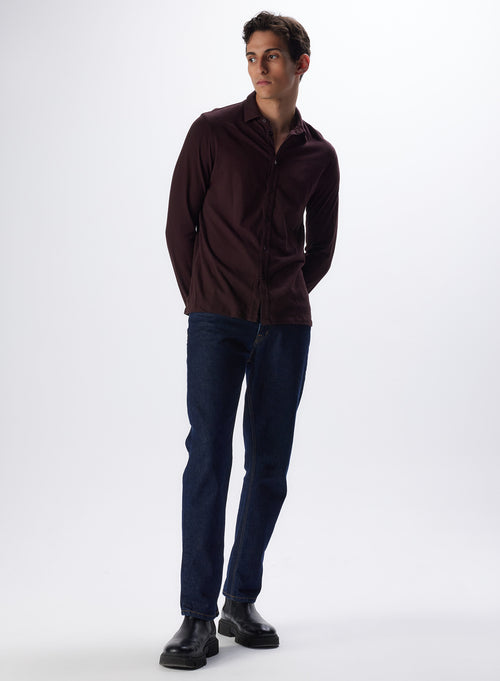 "Cotton / Cashmere Long sleeves Shirt" - MAJESTIC FILATURES