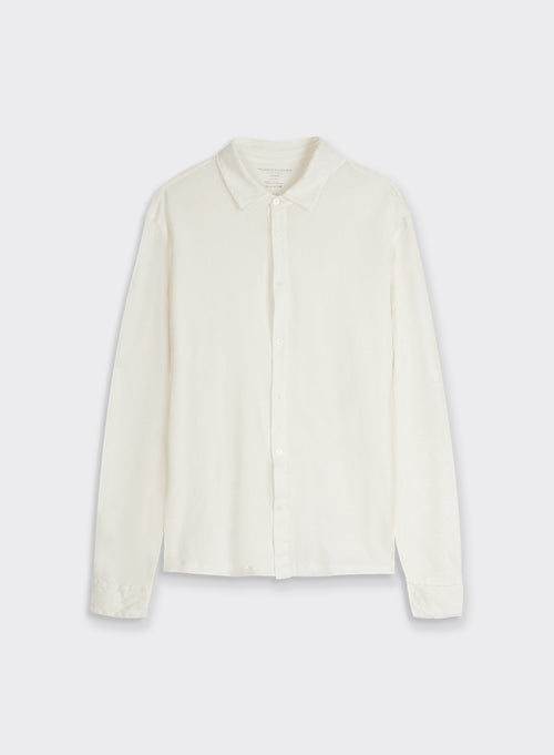 "Cotton / Cashmere Long sleeves Shirt" - MAJESTIC FILATURES