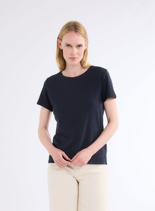 "Polly round neck Silk Touch T-shirt" - MAJESTIC FILATURES