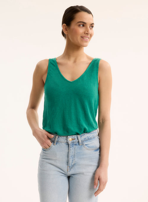 Grey Round Neck Short Sleeve Tank Top - MAJESTIC FILATURES