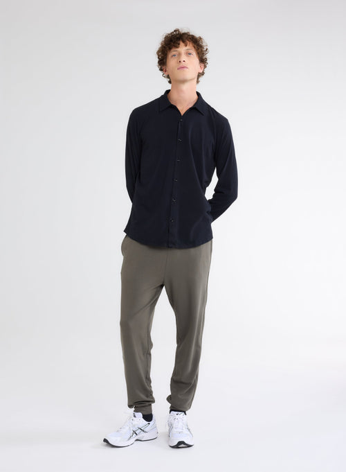 "Organic Cotton Long Sleeves Herman Shirt" - MAJESTIC FILATURES