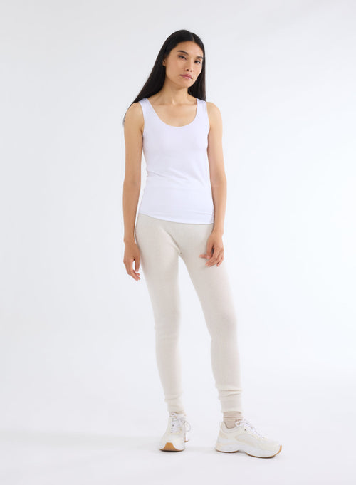 "Abby Viscose / Elastane U-Neck Tank Top with bourdon stitch" - MAJESTIC FILATURES