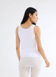 "Abby Viscose / Elastane U-Neck Tank Top with bourdon stitch" - MAJESTIC FILATURES