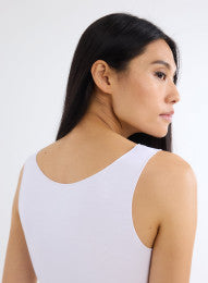 "Abby Viscose / Elastane U-Neck Tank Top with bourdon stitch" - MAJESTIC FILATURES