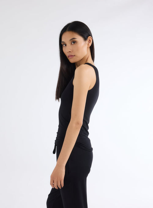 "Abby Viscose / Elastane U-Neck Tank Top with bourdon stitch" - MAJESTIC FILATURES