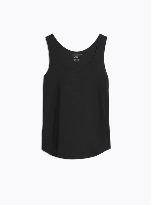 "Abby Viscose / Elastane U-Neck Tank Top with bourdon stitch" - MAJESTIC FILATURES