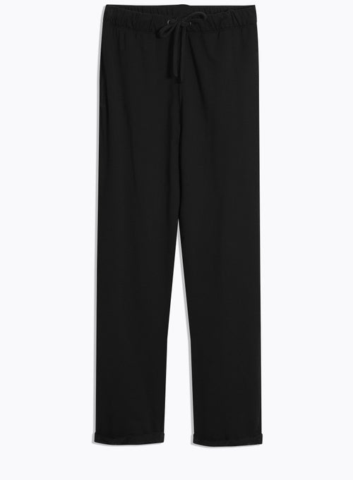 "Daphne Viscose / Elastane cuffed hem pants" - MAJESTIC FILATURES