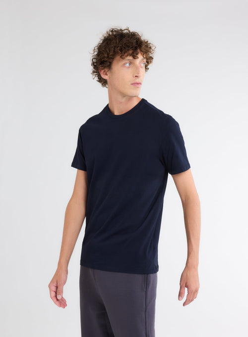 "Julien Deluxe Cotton short sleeve round neck T-shirt" - MAJESTIC FILATURES